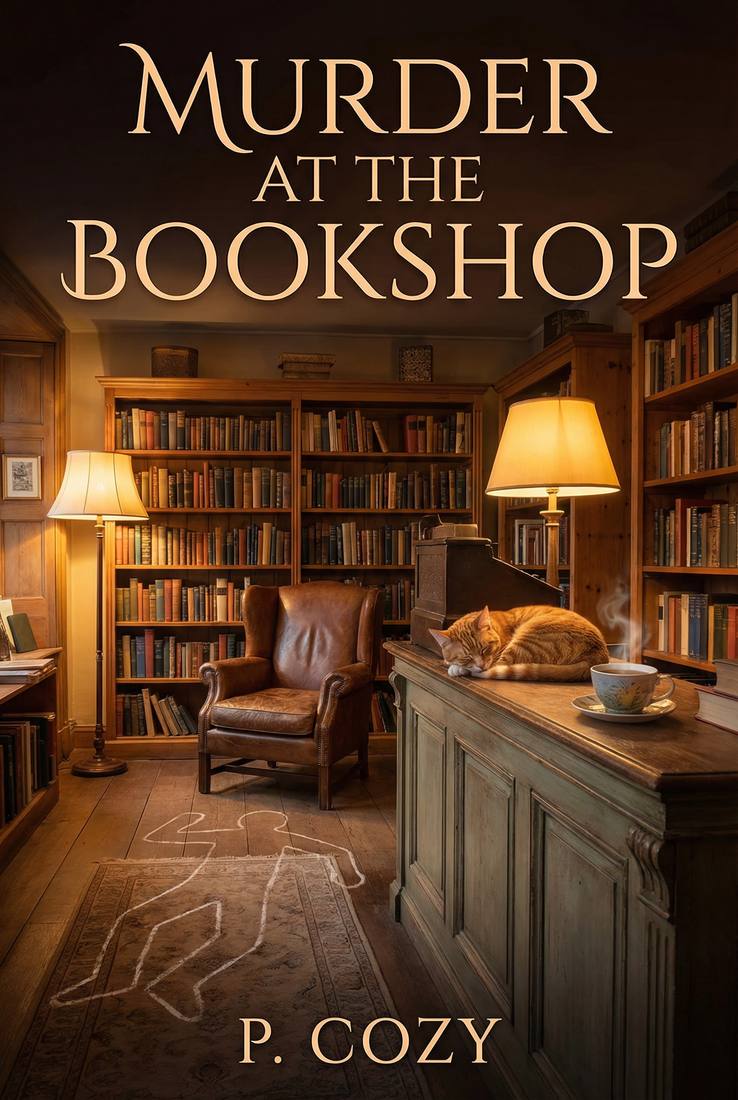 AI-generated example Cozy Mystery cover