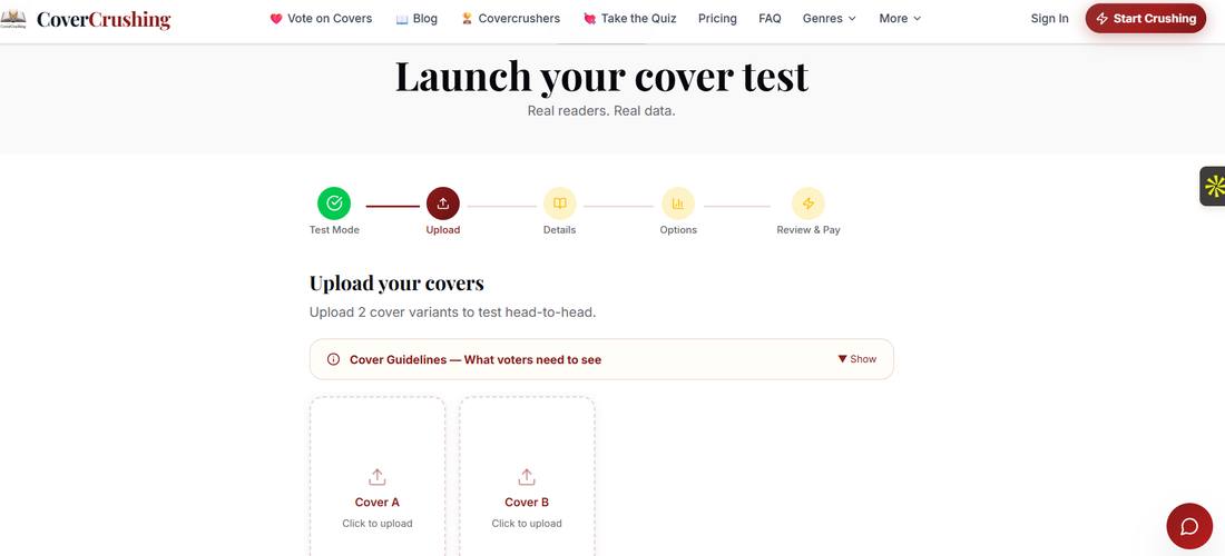 Step 2: Upload your cover variants